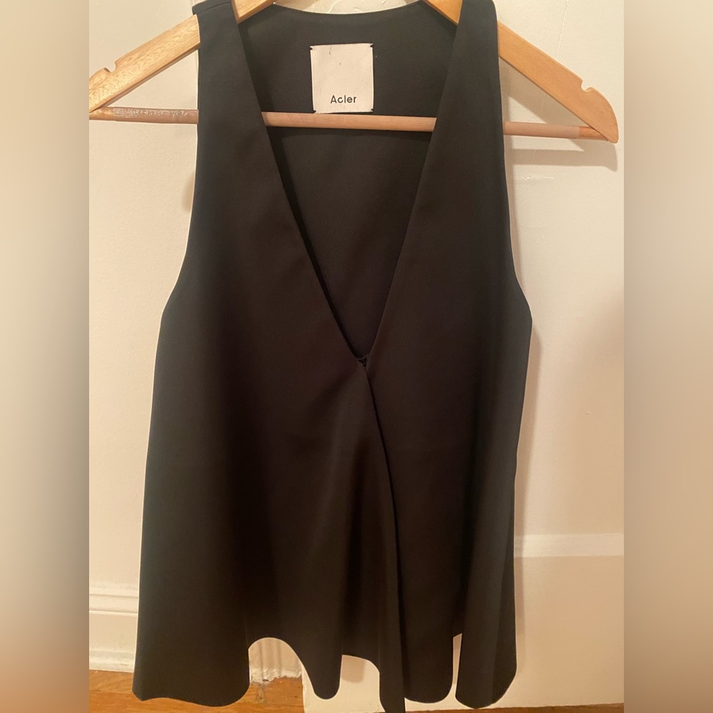 Acler v neck structured blouse